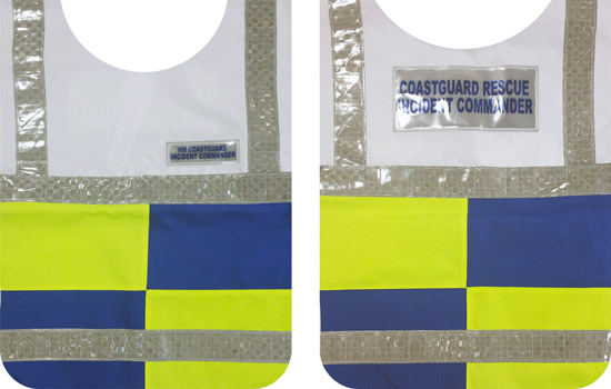 Coastguard incident commander tabard 