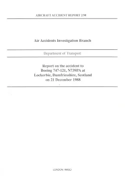 Lockerbie Aircraft Accident Report